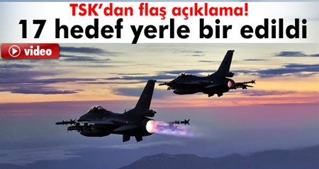 TSK: ’17 hedef tam isabetle vuruldu’