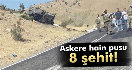 Askere mayinli saldiri: 8 sehit!