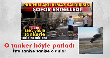 Intihar eylemi için hazirlanan tanker böyle patladi