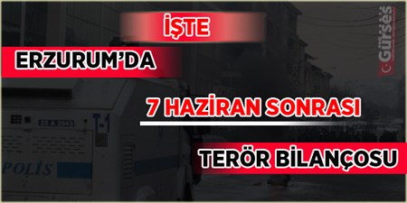 ERZURUM’DA SEÇIM SONRASI TERÖR BILANÇOSU