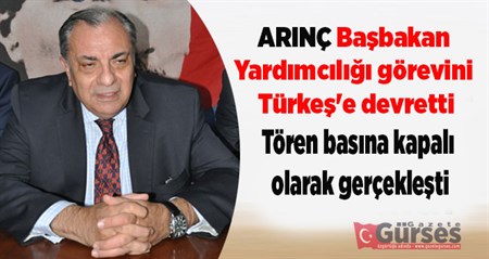 Arinç, Basbakan yardimciligi görevini Türkes