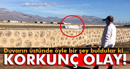 Duvar üzerinde erkek çocuguna ait bir ceset bulundu