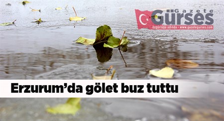 ERZURUM’DA SOGUK HAVA GÖLETI DONDURDU