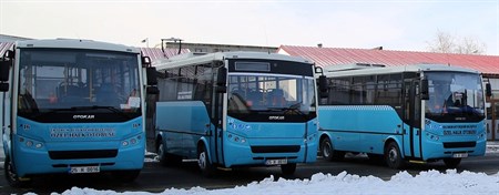 Erzurum’daki belediye ve halk otobüsleri turkuaz renkli oluyor.