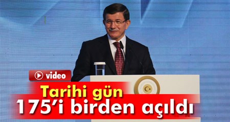 Basbakan Davutoglu, 175 tesisi hizmete açti