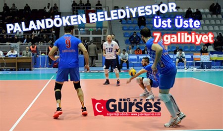 PALANDÖKEN BELEDIYESPOR VOLEYBOL TAKIMI 7 MAÇTIR YENILMIYOR