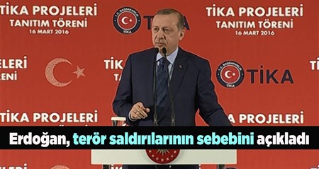 Erdogan, terör saldirilarinin sebebini açikladi