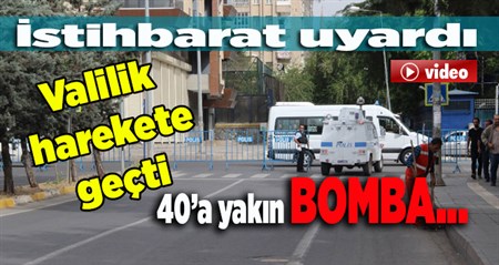 Istihbarat uyardi, valilik bariyer ve beton bloklarla önlem aldi