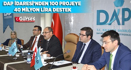 DAP IDARESI’NDEN 100 PROJEYE 40 MILYON LIRA DESTEK