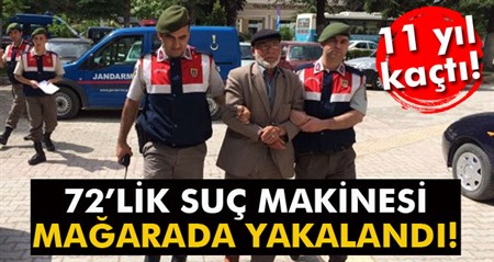 11 yil kaçti, magarada yakalandi