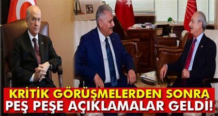 Kritik görüsmelerden sonra pes pese açiklamalar geldi