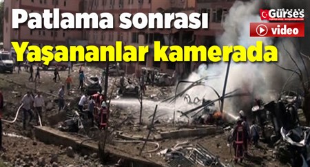 Patlama sonrasi yasananlar kamerada!