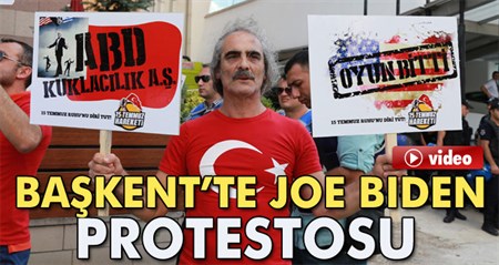 ABD Büyükelçiligi önünde Joe Biden protestosu