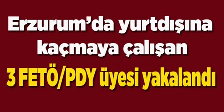 Narman’da yurtdisina kaçmaya çalisan 3 FETÖ/PDY üyesi yakalandi