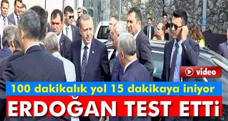 Cumhurbaskani Erdogan, kendi kullandigi otomobille Avrasya Tüneli’nden geçti