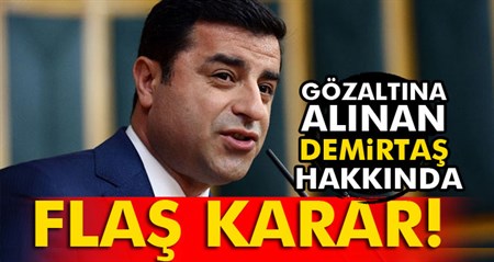 Demirtas, tutuklanma talebiyle mahkemeye sevk edildi