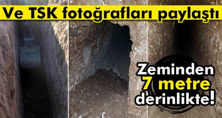 TSK, Mardin sinirinda bulunan tünelin fotograflarini paylasti