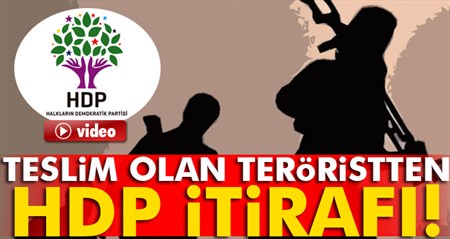 Teslim olan teröristten ’HDP’ itirafi