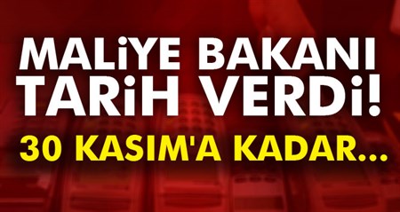 Bakan Agbal tarih verdi: 30 Kasim