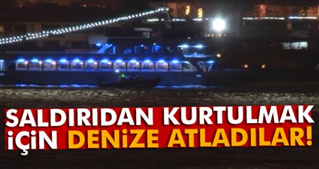 Saldiridan kurtulmak için denize atladilar