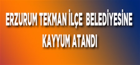 Tekman Belediyesine kayyum atandi