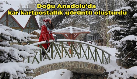 Dogu Anadolu’da kar kartpostallik görüntü olusturdu