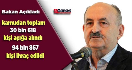 Bakan Müezzinoglu, kamuda FETÖ sorusturmalarinin bilançosunu açikladi