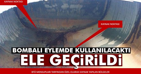 Bombali eylemde kullanilacak römork ele geçirildi