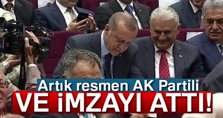 Cumhurbaskani Erdogan AK Parti’ye resmen üye oldu