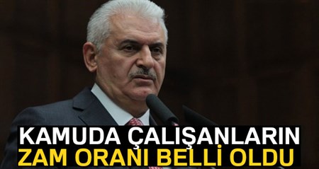 Basbakan Binali Yildirim, kamu isçisinin alacagi zam oranlarini açiklandi