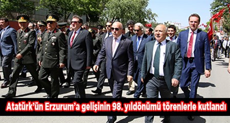 Atatürk’ün Erzurum’a gelisinin 98. yildönümü törenlerle kutlandi