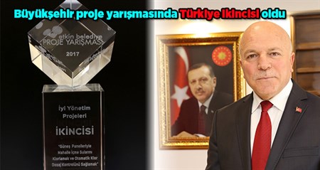 Büyüksehir proje yarismasinda Türkiye ikincisi oldu