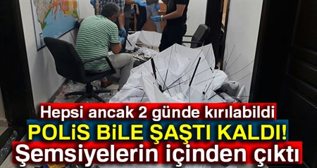 Semsiyelerden çikanlar herkesi saskina çevirdi