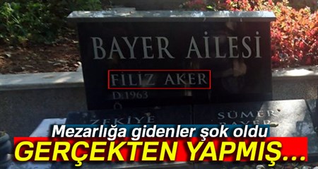 Filiz Aker’in kendisi için hazirlattigi mezarlik görüntülendi