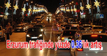 Erzurum trafiginde yüzde 0.36’lik artis