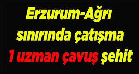 Erzurum-Agri sinirinda çatisma: 1 uzman çavus sehit