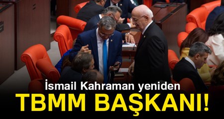 TBMM Baskanligina yeniden Ismail Kahraman seçildi