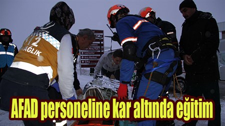 AFAD personeline kar altinda egitim