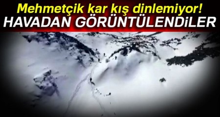 Mehmetçik kar kis dinlemiyor!