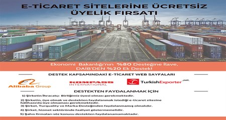 E-ticaret sitelerine ücretsiz üyelik firsati