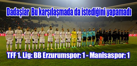 TFF 1. Lig: BB Erzurumspor: 1 – Manisaspor: 1