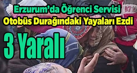 Ögrenci servisi otobüs duragindaki yayalari ezdi: 3 yarali