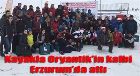 Kayakla Oryantik’in kalbi Erzurum’da atti