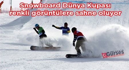 Snowboard Dünya Kupasi renkli görüntülere sahne oluyor