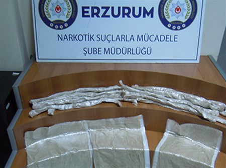 Erzurum’da 3 kilo 819 gram Eroin maddesi ele geçirildi