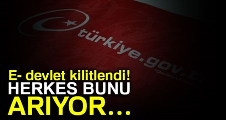 E- devlet kilitlendi! Herkes bunu ariyor…