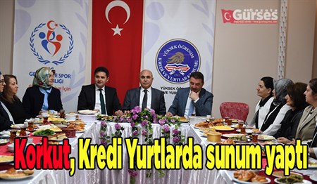 Korkut, Kredi Yurtlarda sunum yapti