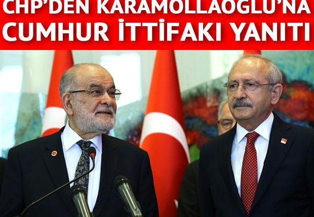 CHP’den Karamollaoglu’na cumhur ittifaki yaniti