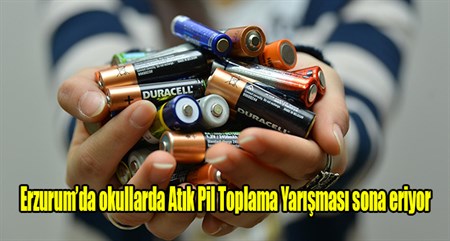 Erzurum’da okullarda Atik Pil Toplama Yarismasi sona eriyor