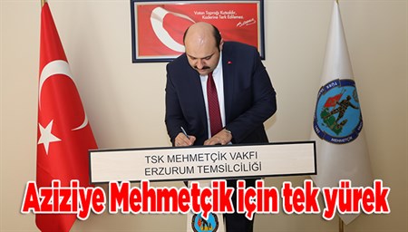 Aziziye Mehmetçik için tek yürek